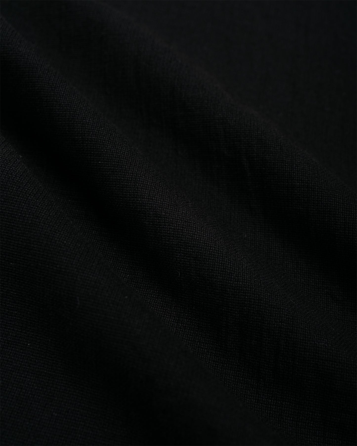 lost & found MARKAWARE marka Open Collar S/S Shirt High Twisted Dobby Cloth Black