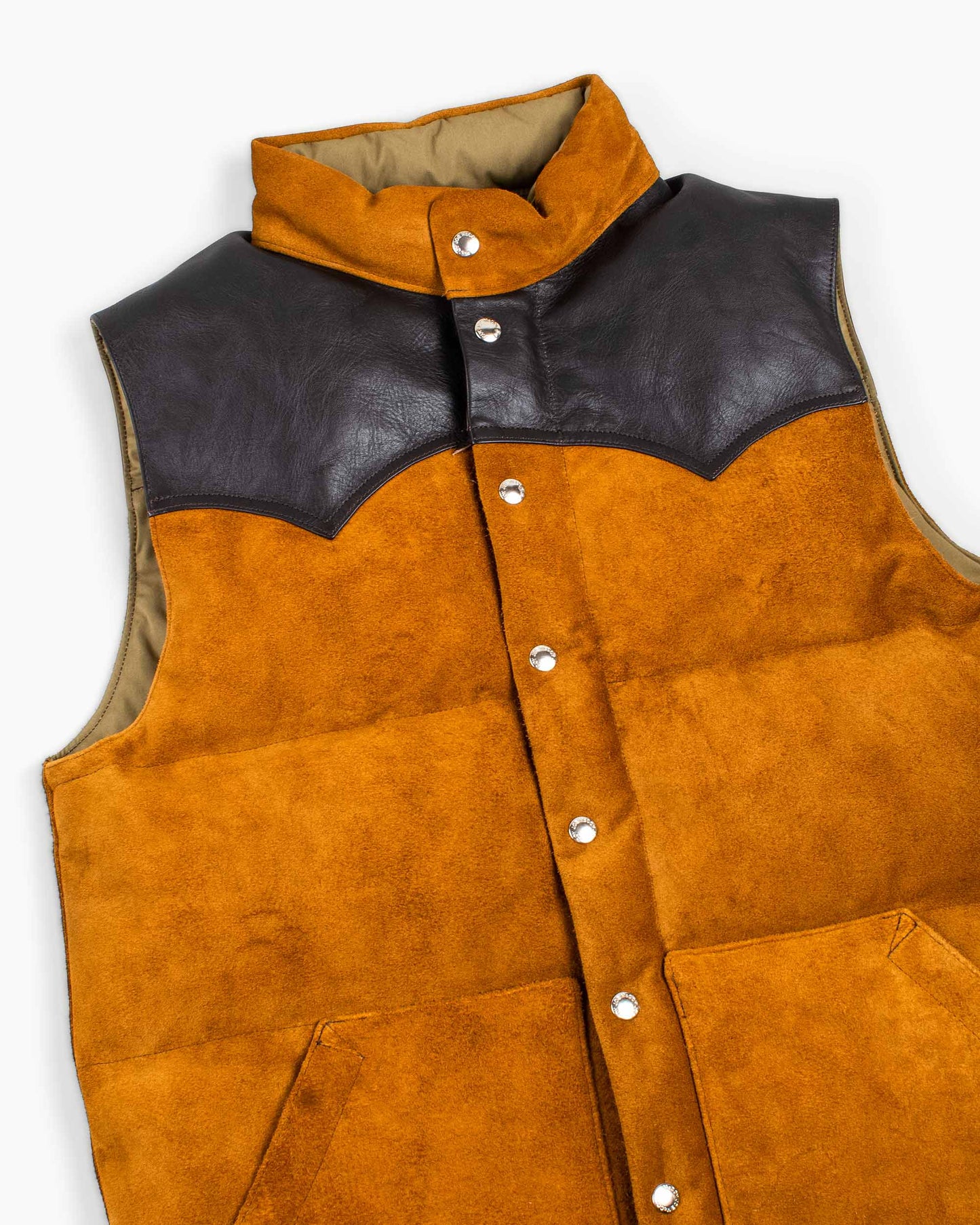 lost & found The Real McCoy's The Real McCoy's MJ22120 Roughout Down Vest Raw Sienna