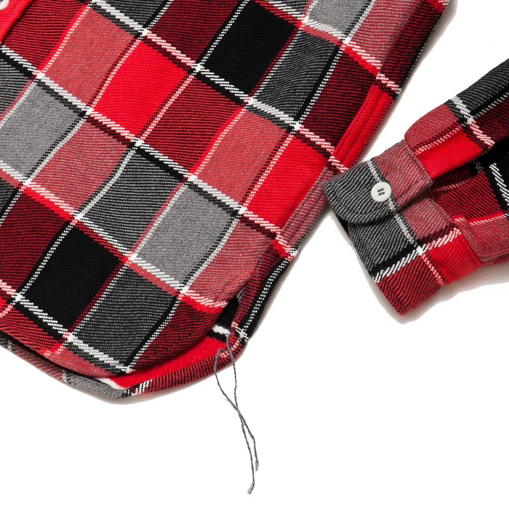 lost & found The Real McCoy's The Real McCoy's MS19105 8HU Napped Flannel Shirt / Tongass Plaid Red