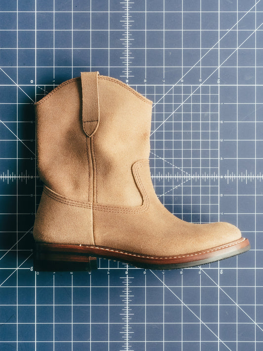 Pictured is the John Lofgren Duke Roper boot, in natural chromexcel roughout.