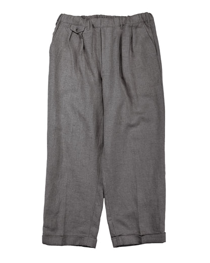 lost & found Beams Plus Beams Plus 2Pleats Relax Trousers Linen Cotton Grey