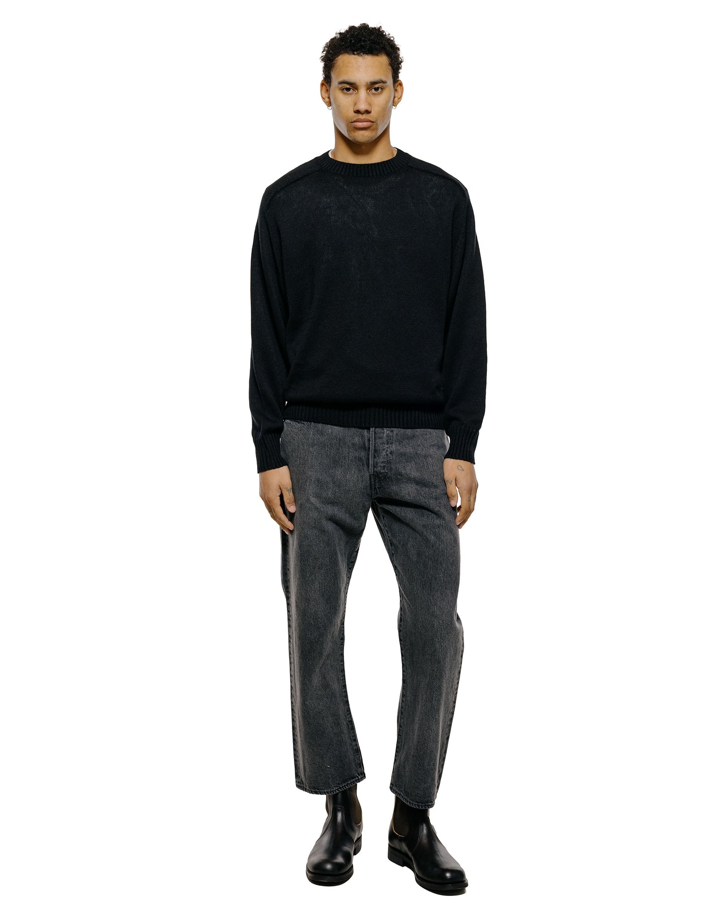 lost & found Phigvel Phigvel C/L Crewneck Knit Ink Black