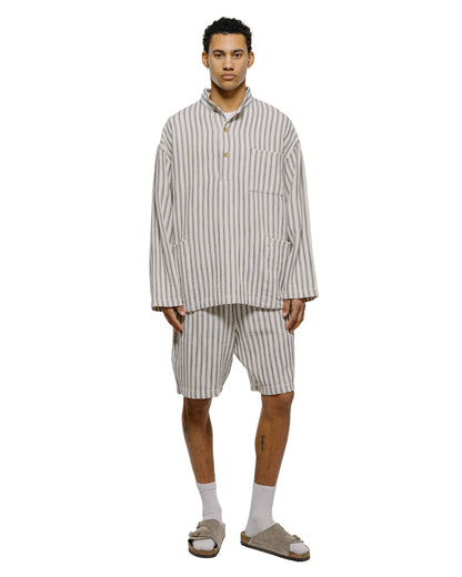 lost & found tss ts(s) Easy Fit Shorts Rustic Stripe Cotton Mesh Cloth Navy