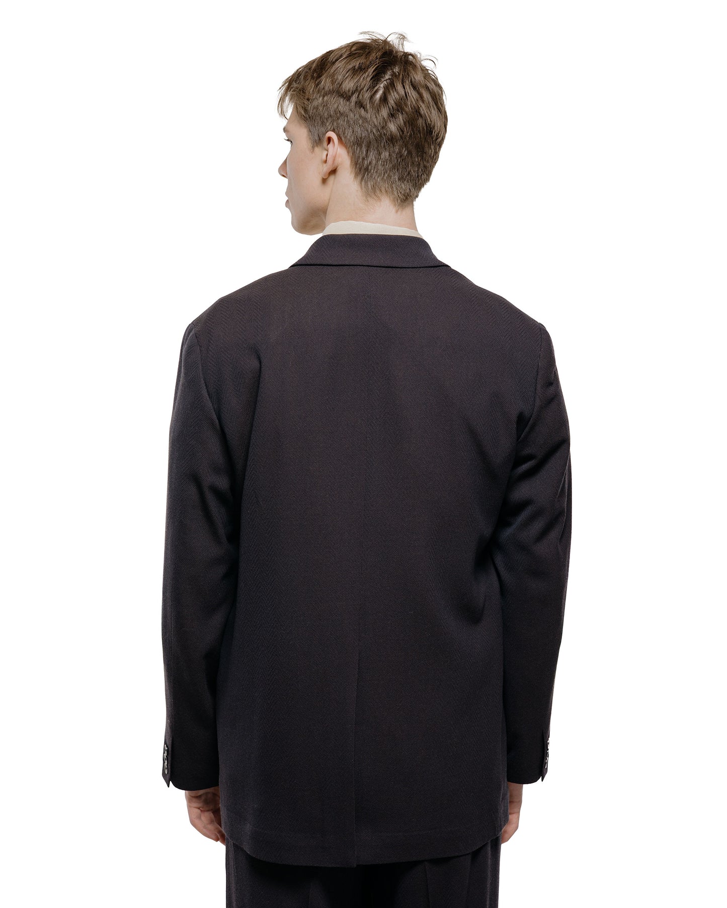 lost & found Seya. Seya. Travel Tailored Jacket/Summer Herringbone Mud Indigo