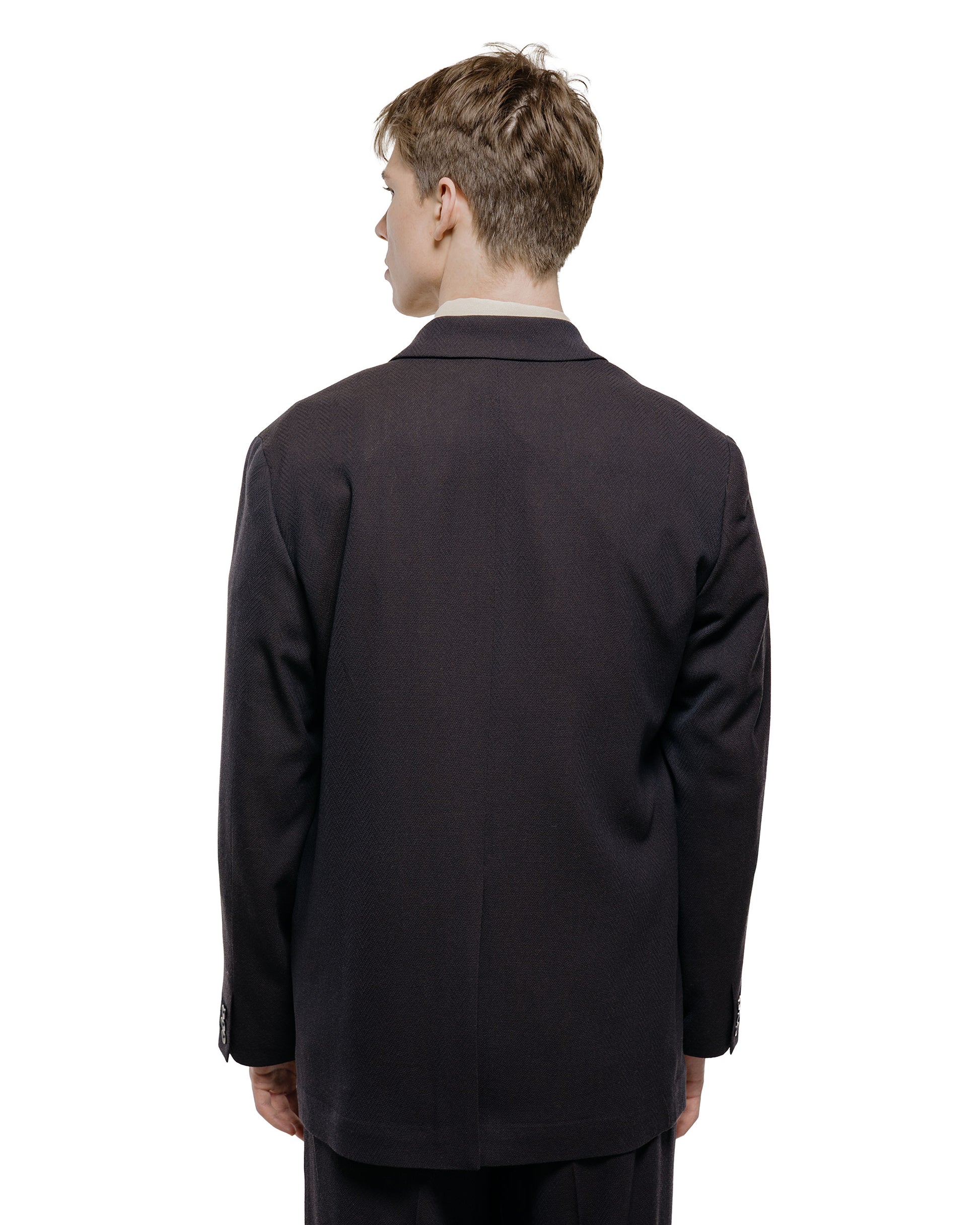 lost & found Seya. Seya. Travel Tailored Jacket/Summer Herringbone Mud Indigo