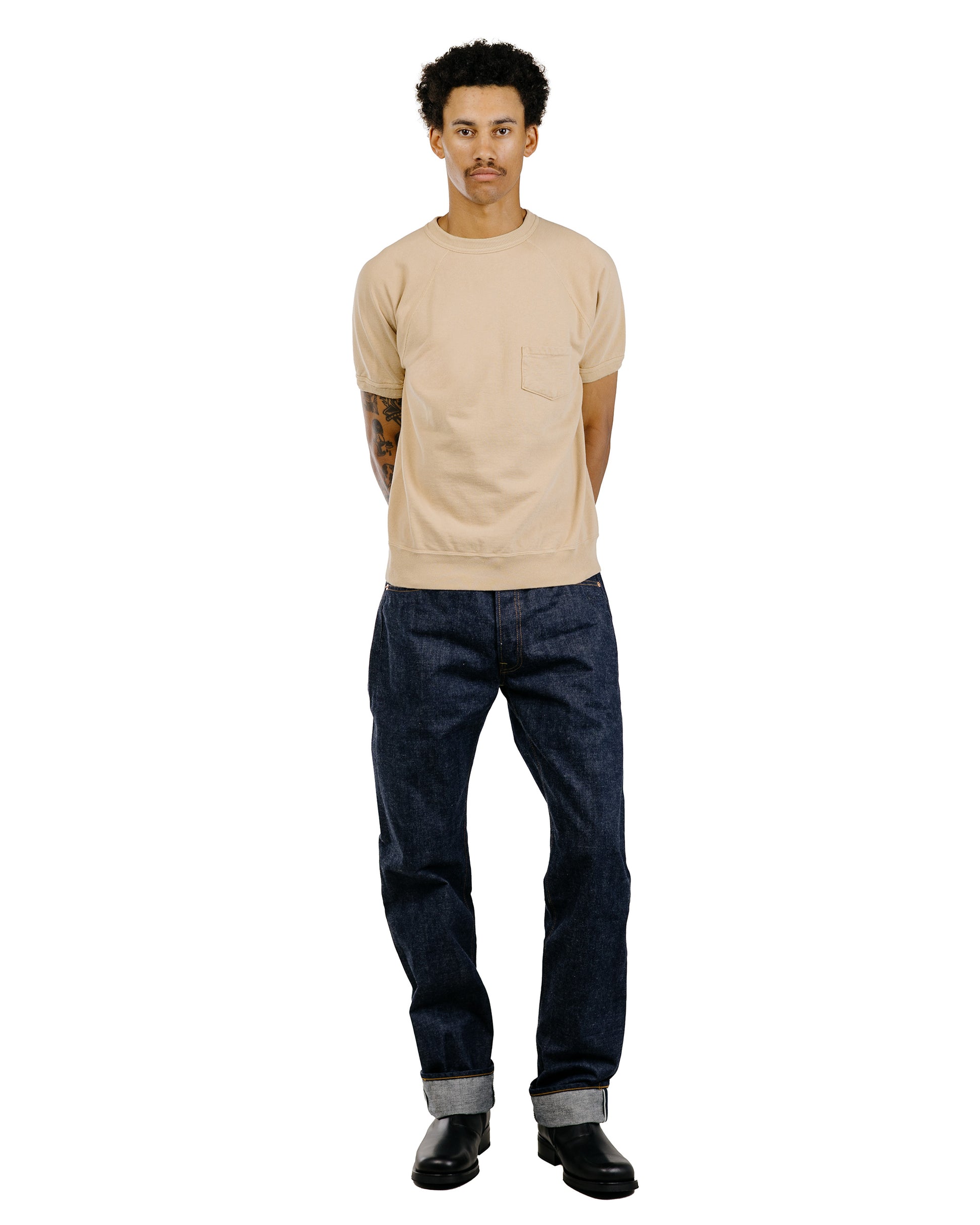 lost & found Warehouse Warehouse Lot. 4105 Short Sleeve SW With Pocket Plain Dark Beige