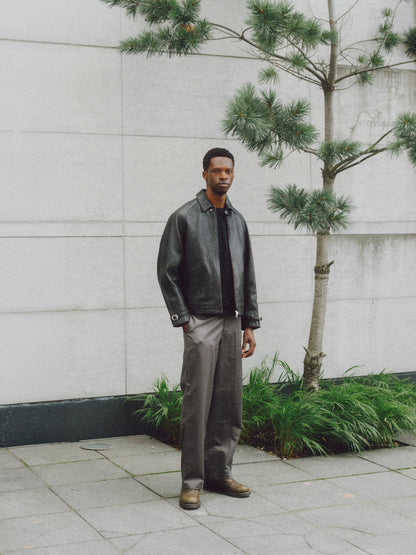 Phigvel Lost & Found Leather Zip Blouson Black(Smooth)