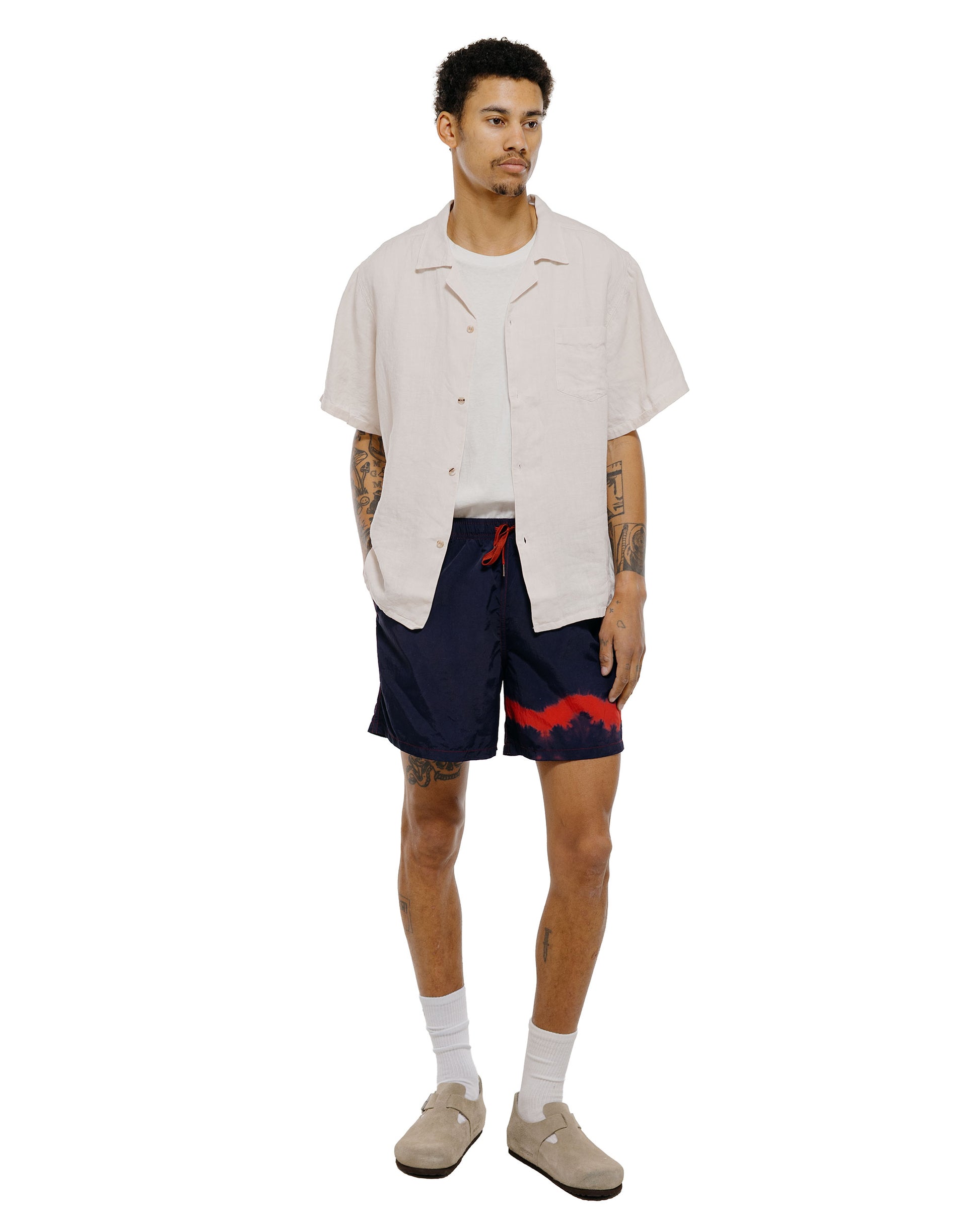lost & found Bather Bather Pearl Linen Camp Shirt