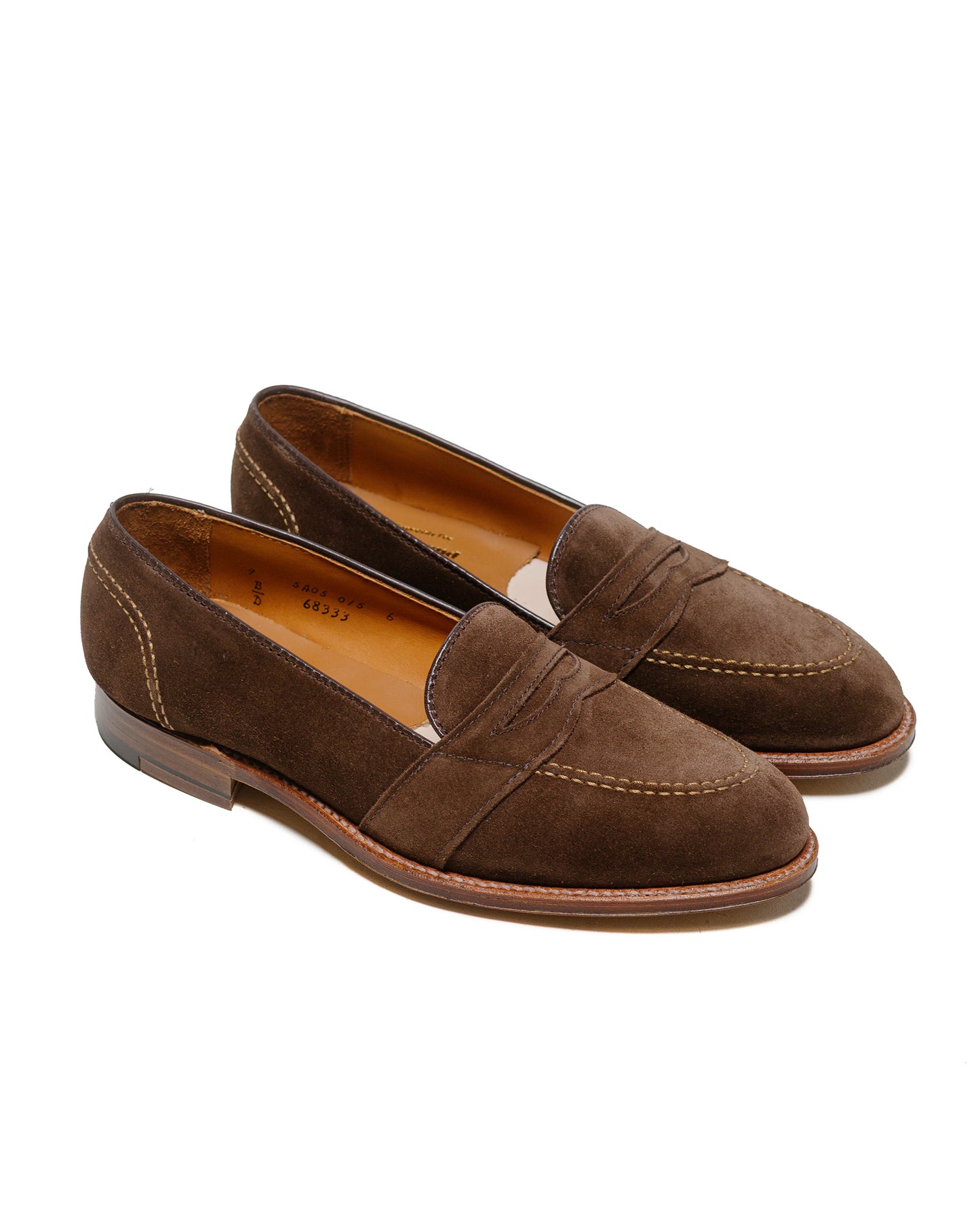 lost & found Alden Alden Full Strap Loafer Humus Suede 68333