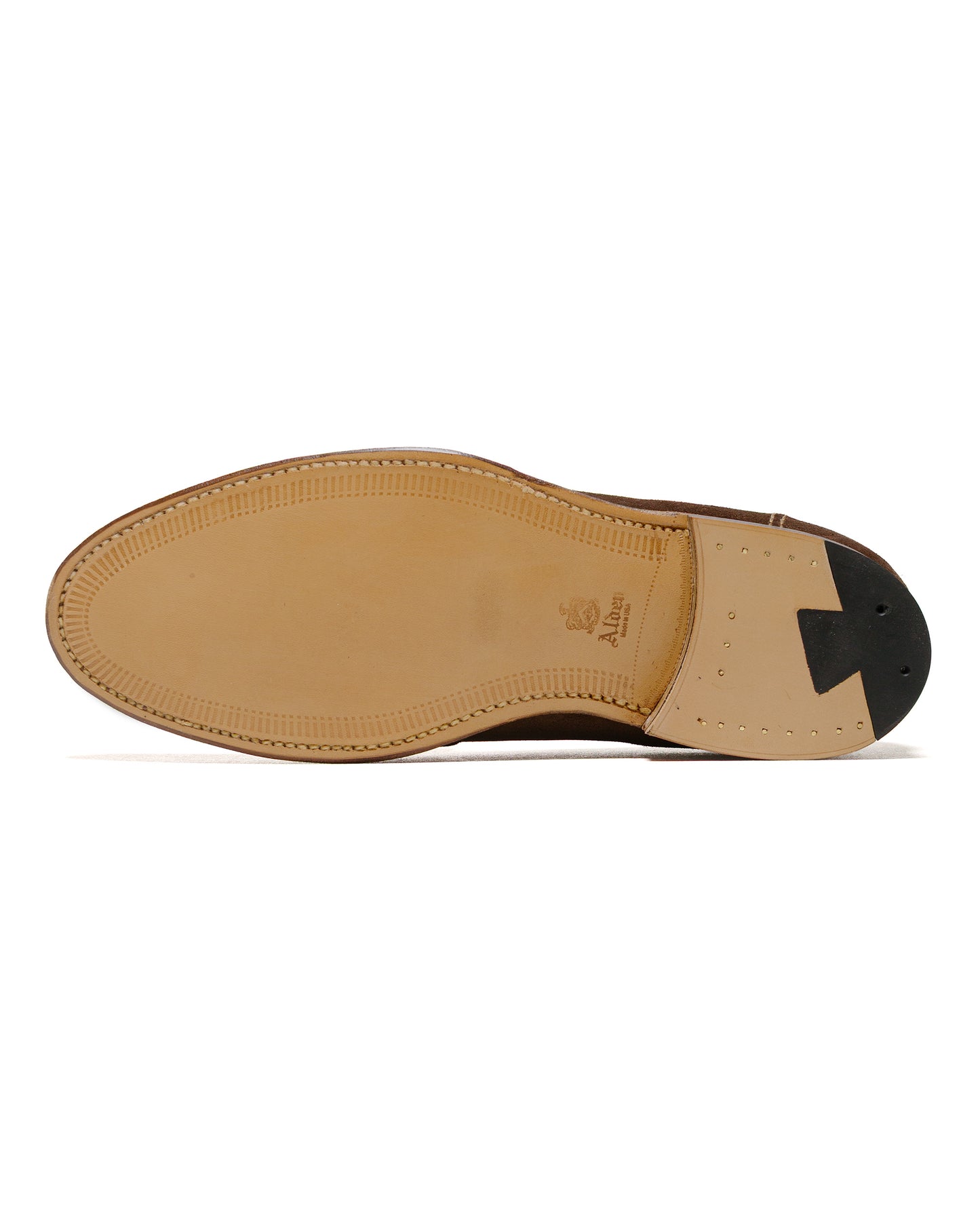 lost & found Alden Alden Full Strap Loafer Humus Suede 68333