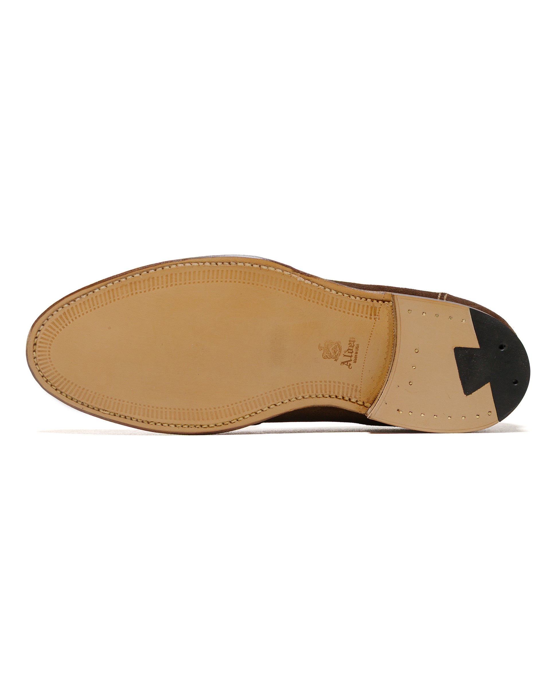 lost & found Alden Alden Full Strap Loafer Humus Suede 68333