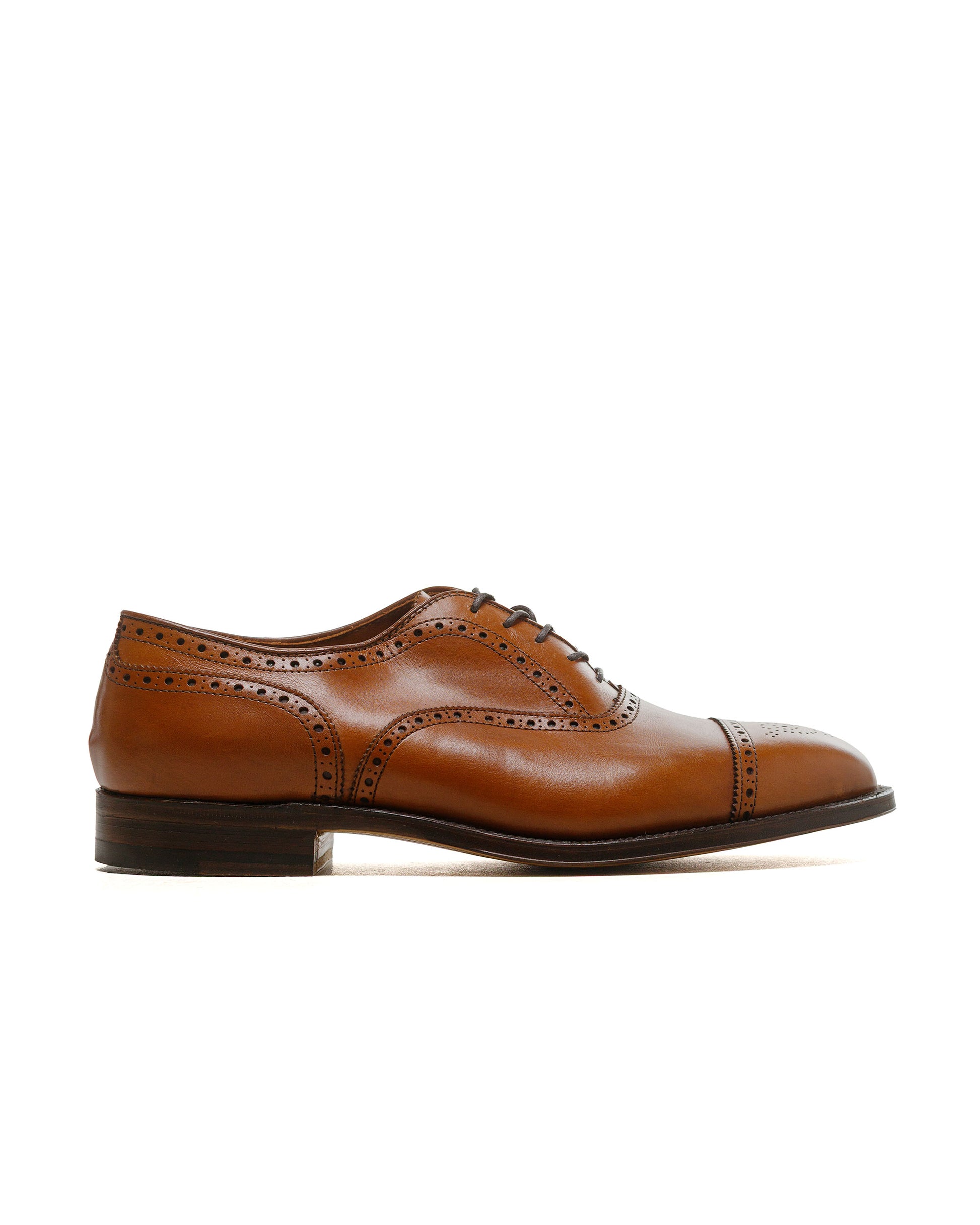 lost & found Alden Alden Medallion Perf Tip Bal Oxford Burnished Tan Calfskin 911