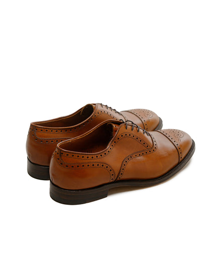 lost & found Alden Alden Medallion Perf Tip Bal Oxford Burnished Tan Calfskin 911