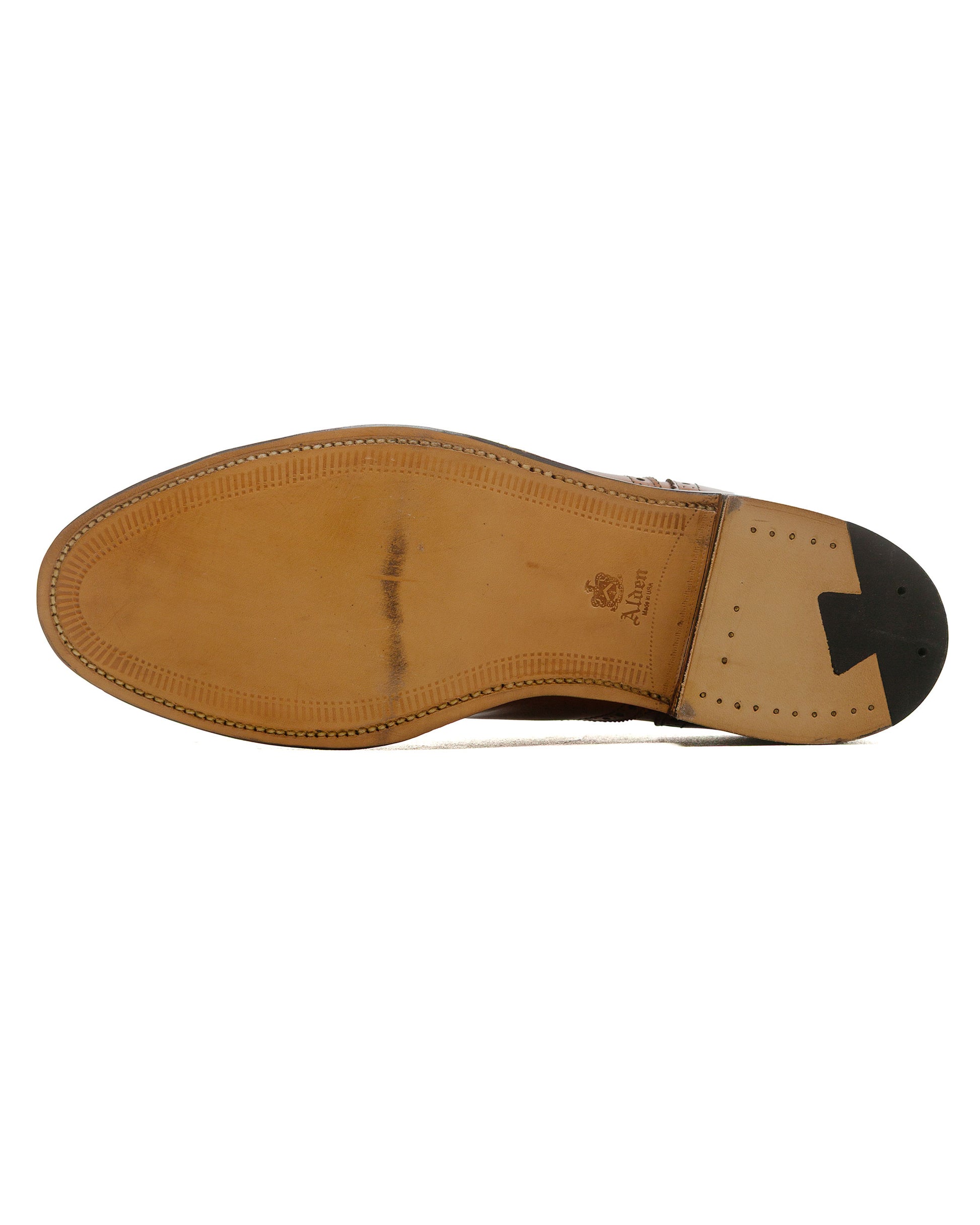 lost & found Alden Alden Medallion Perf Tip Bal Oxford Burnished Tan Calfskin 911