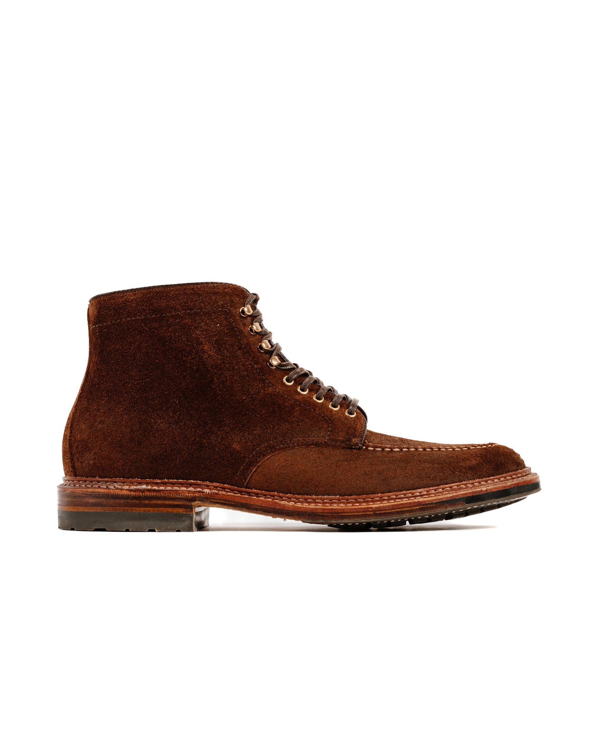 lost & found Alden Alden Norwegian Front Blucher Boot Reverse Tobacco Chamois with Commando Sole G1901HC