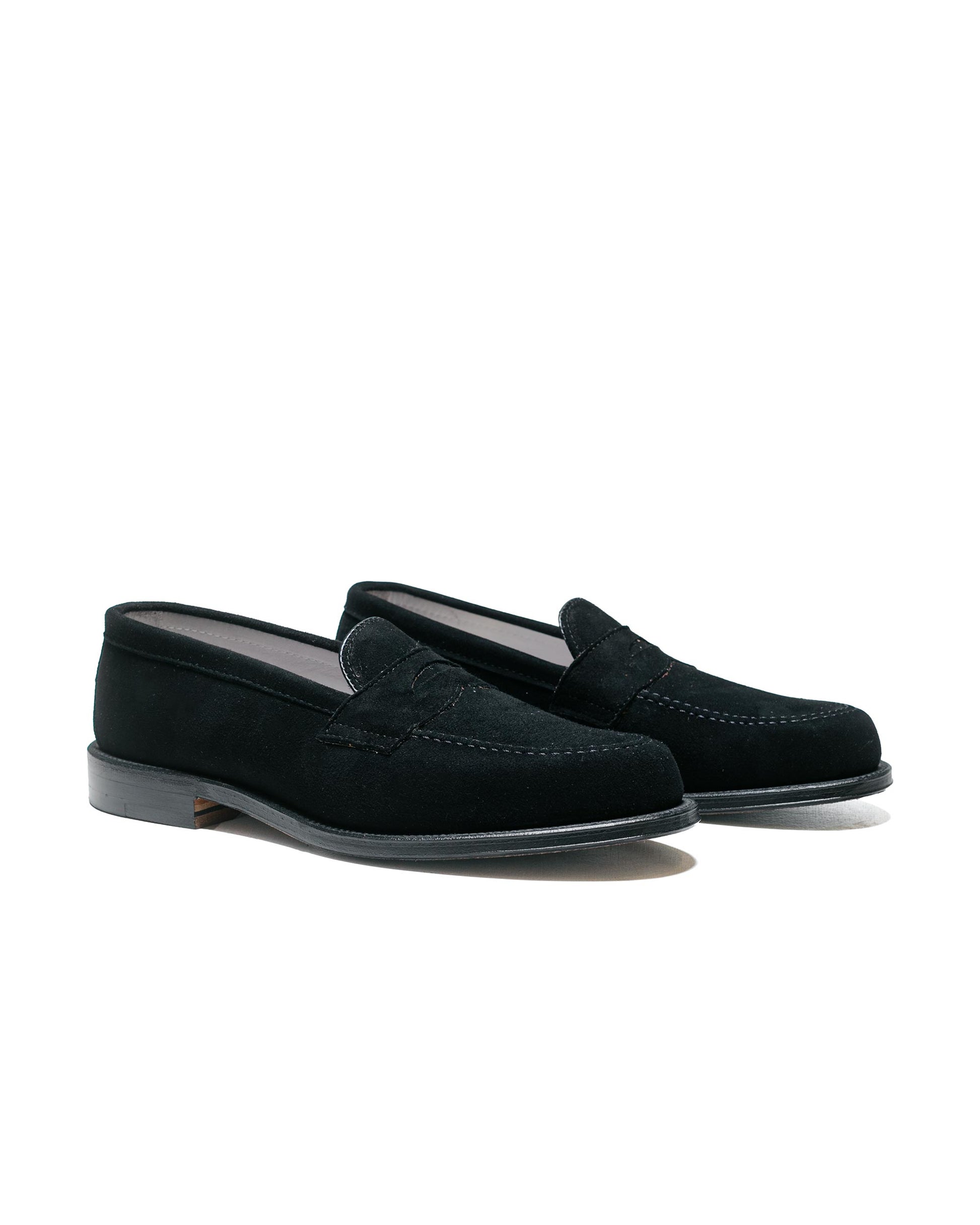 lost & found Alden Alden Penny Loafer Black Suede 5737F 'The Little Nicky'