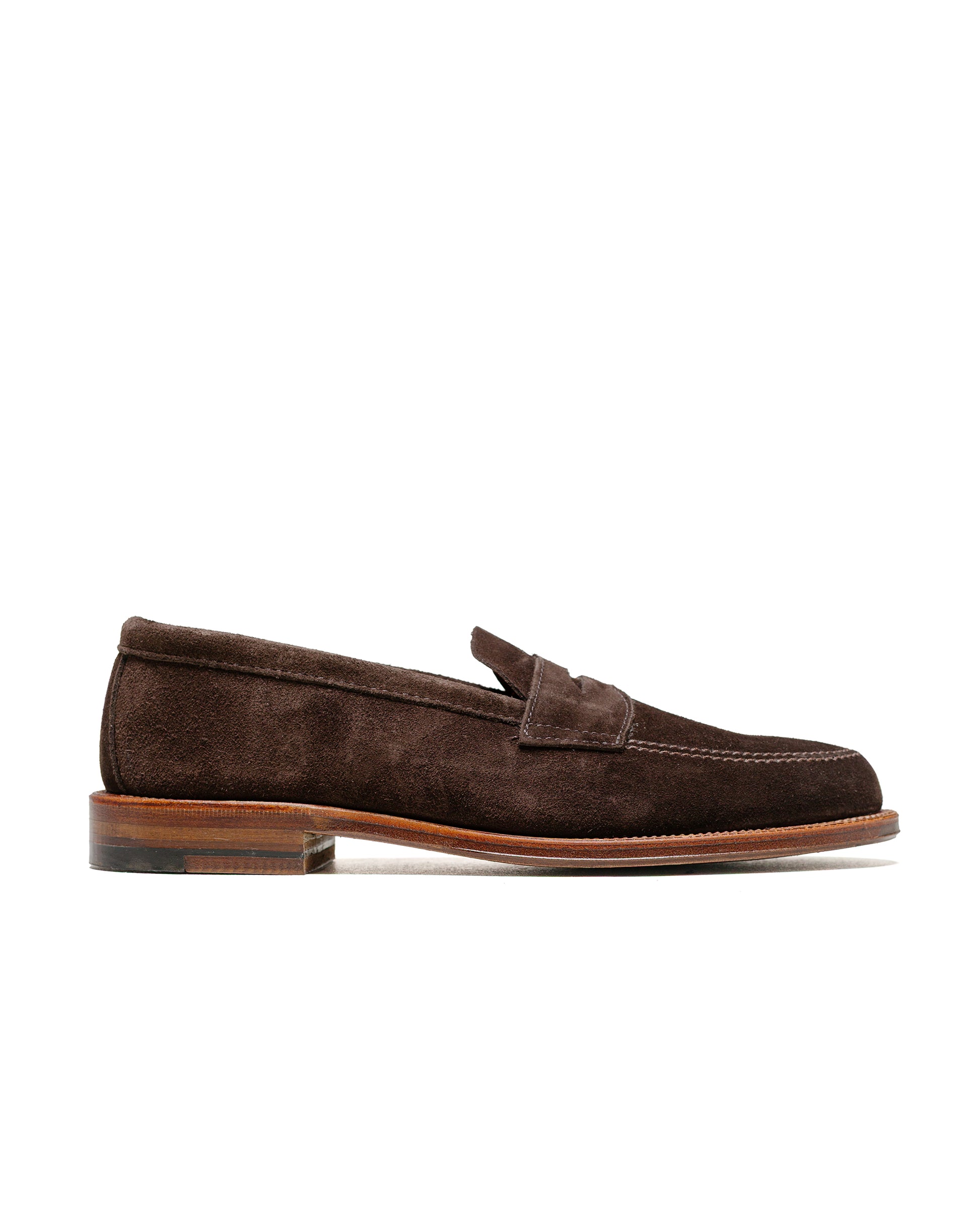 lost & found Alden Alden Penny Loafer Dark Brown Suede 5738F