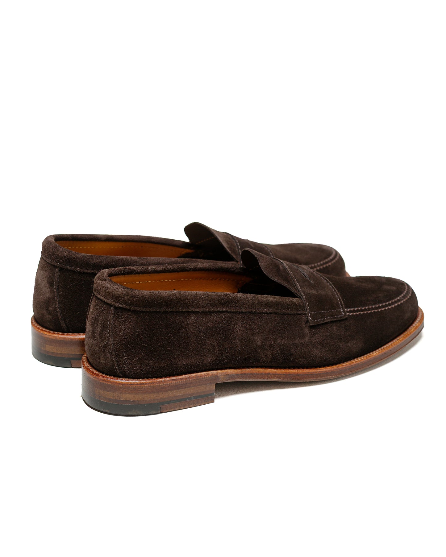 lost & found Alden Alden Penny Loafer Dark Brown Suede 5738F
