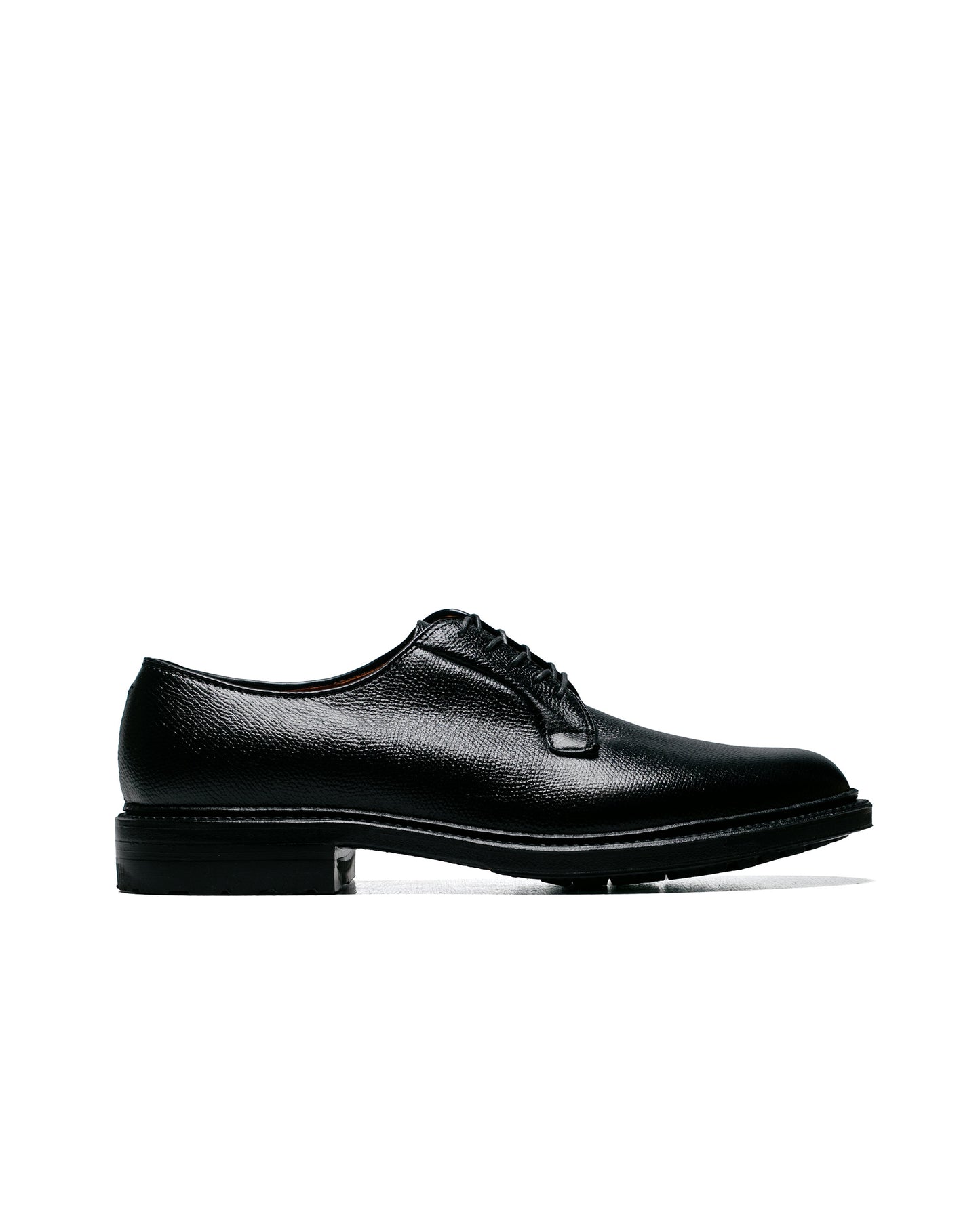 lost & found Alden Alden Plain Toe Blucher Black Alpine Grain with Commando Sole 95270C