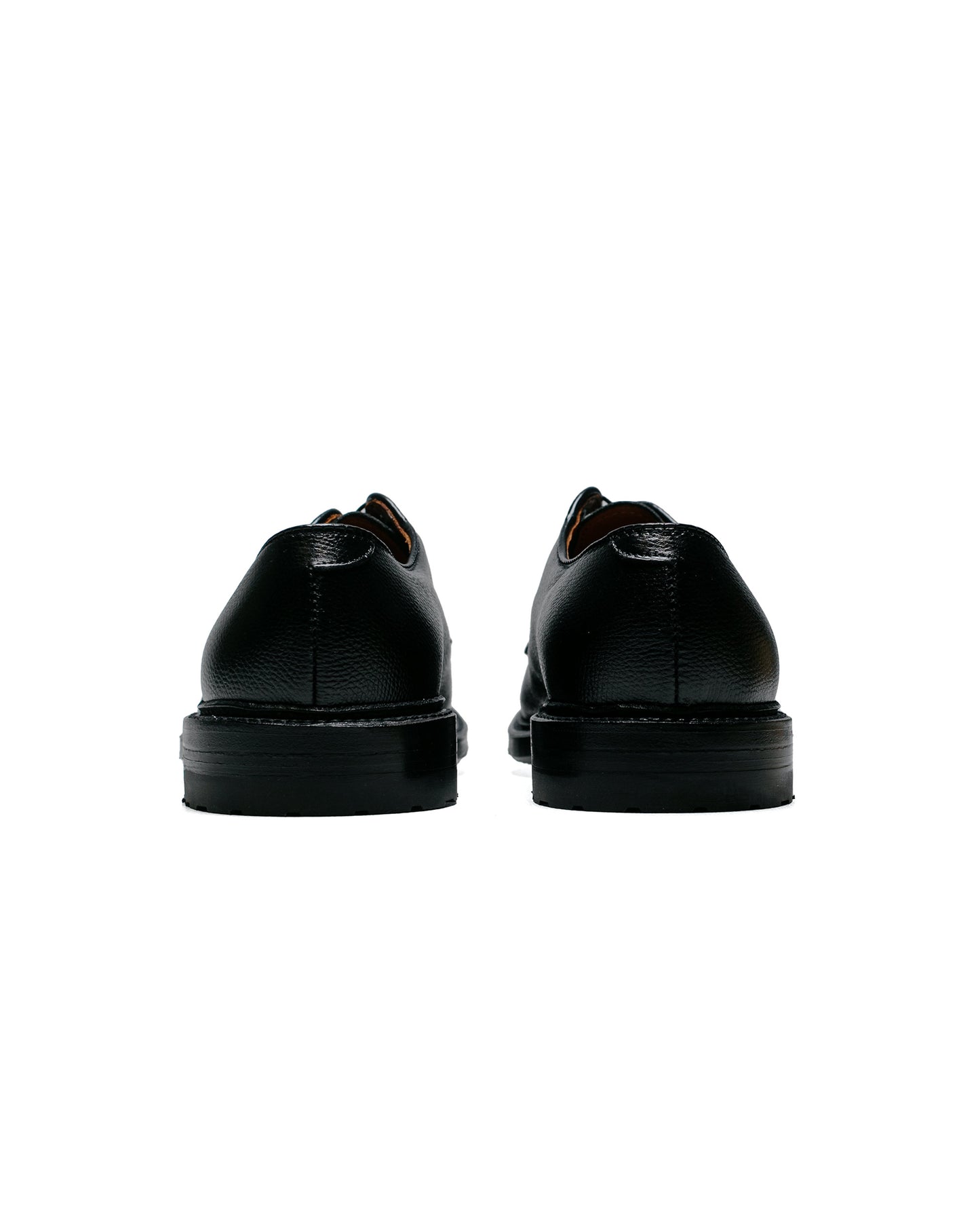 lost & found Alden Alden Plain Toe Blucher Black Alpine Grain with Commando Sole 95270C