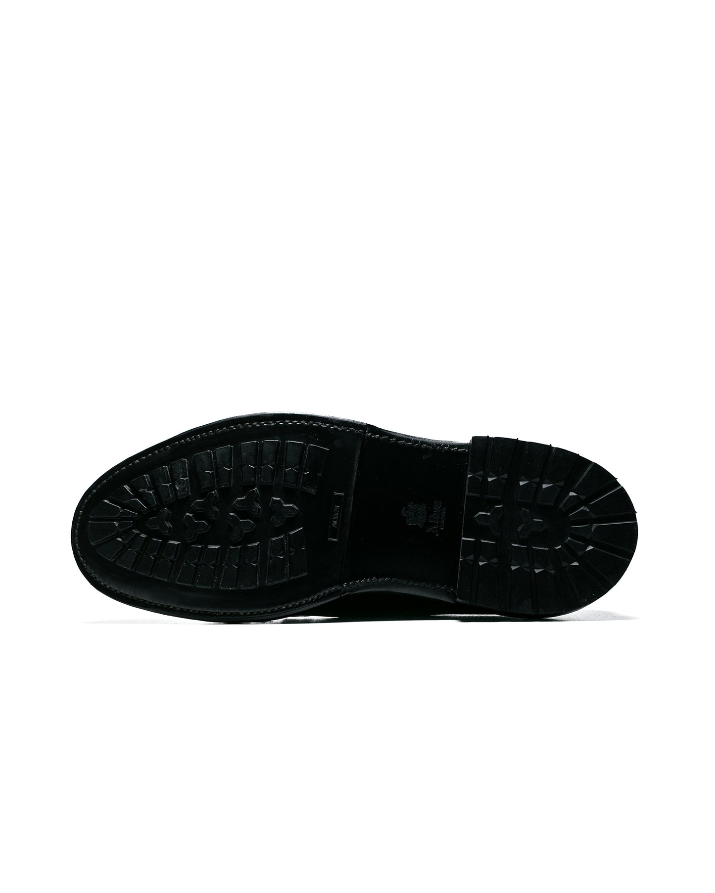 lost & found Alden Alden Plain Toe Blucher Black Alpine Grain with Commando Sole 95270C