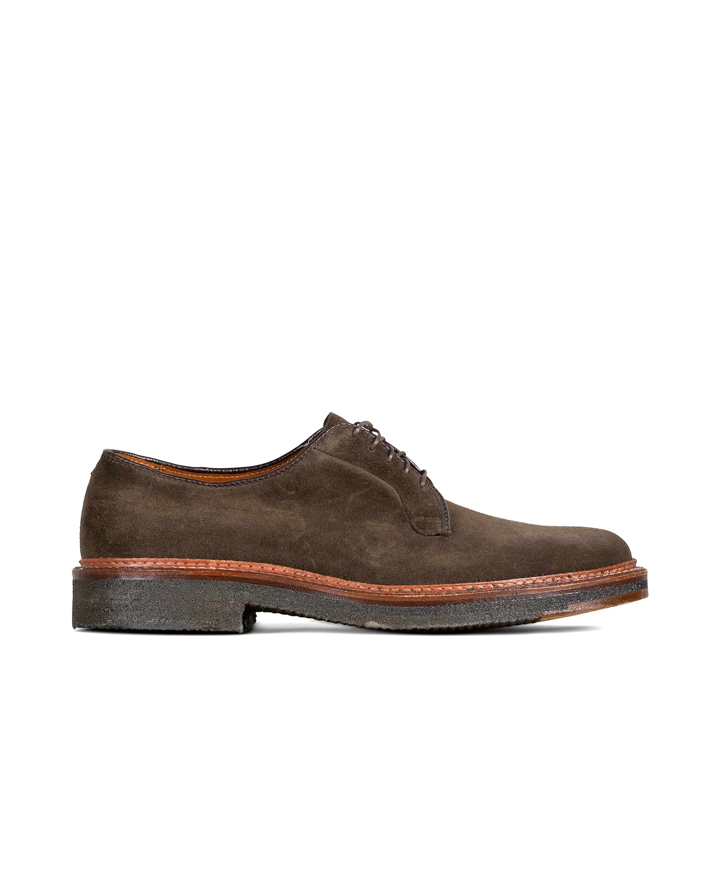lost & found Alden Alden Plain Toe Blucher Loden Suede G2402