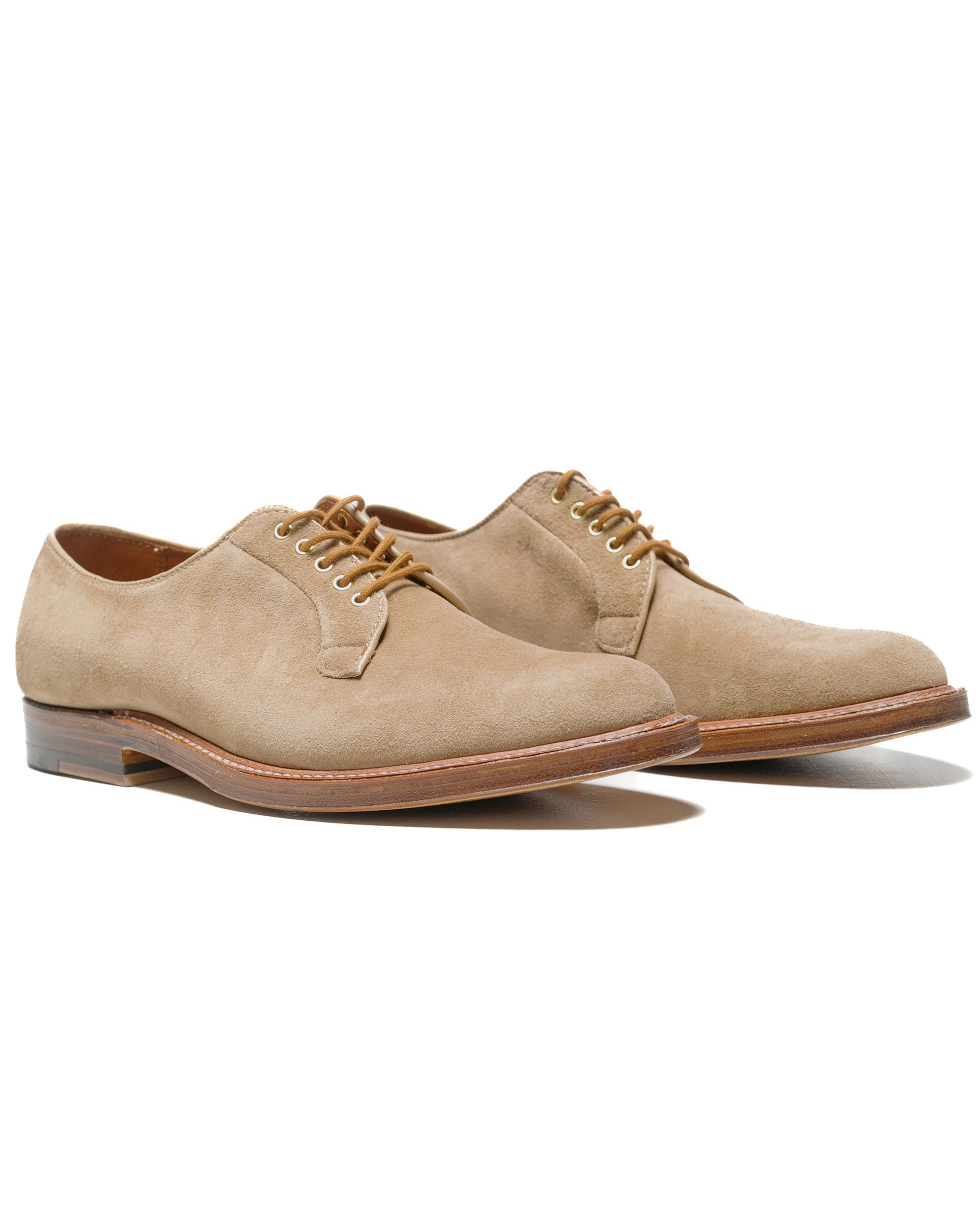lost & found Alden Alden Plain Toe Blucher Tan Suede G2401