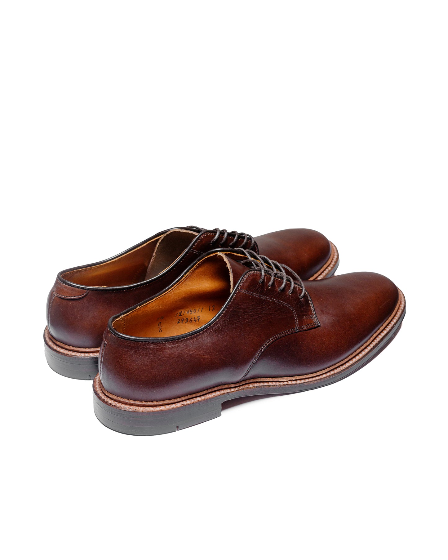 lost & found Alden Alden Plain Toe Blucher Unlined Brown Chromexcel 29364F