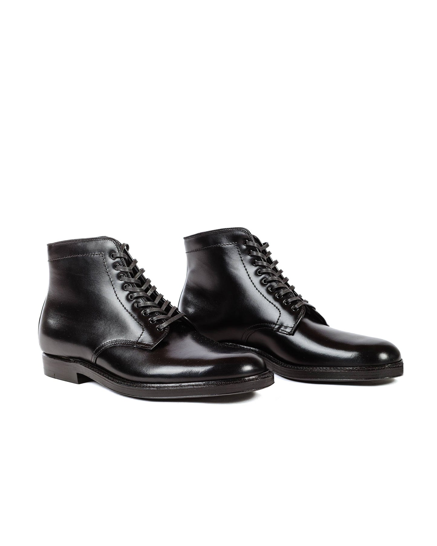 lost & found Alden Alden Plain Toe Boot Black Calfskin G2803