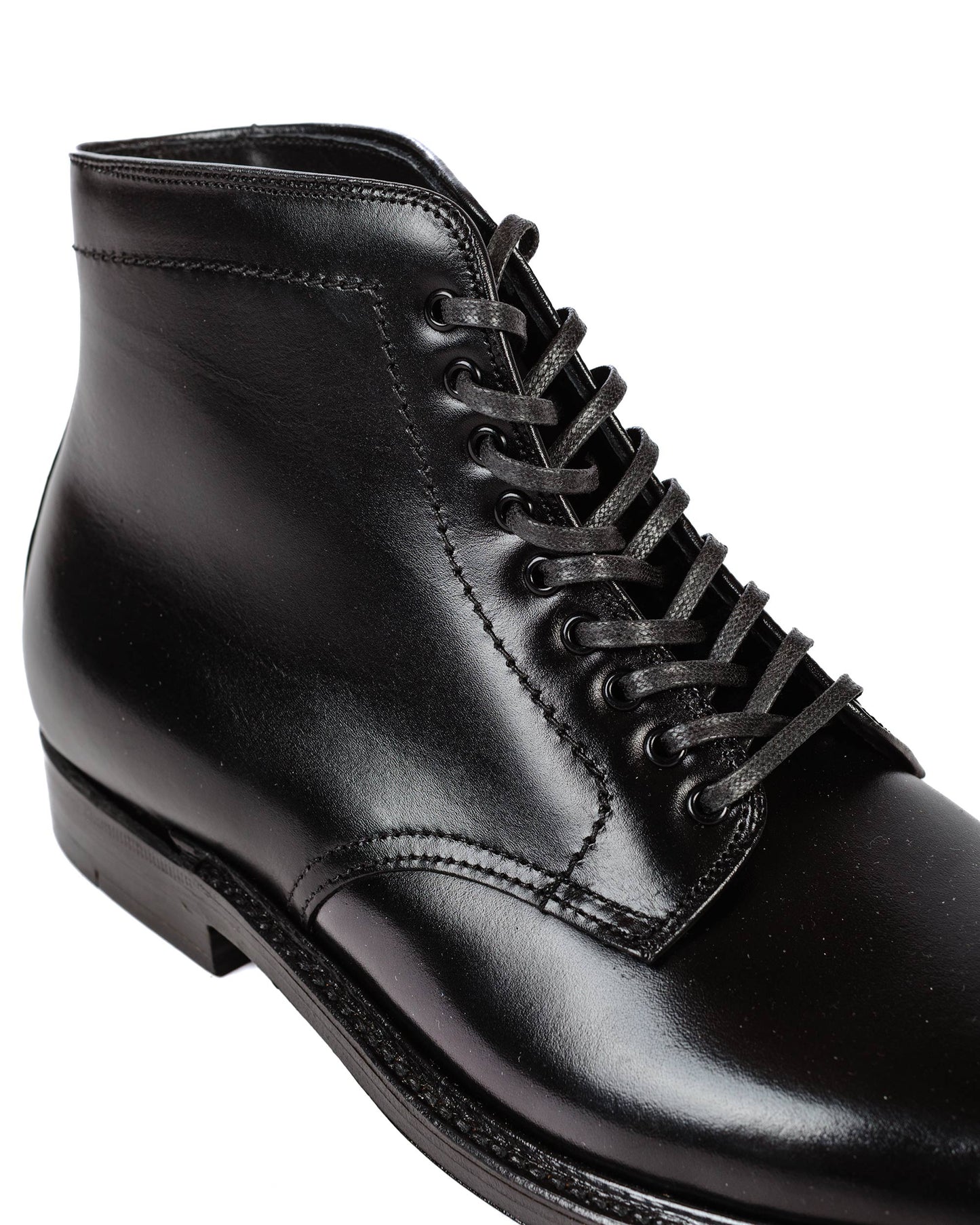 lost & found Alden Alden Plain Toe Boot Black Calfskin G2803