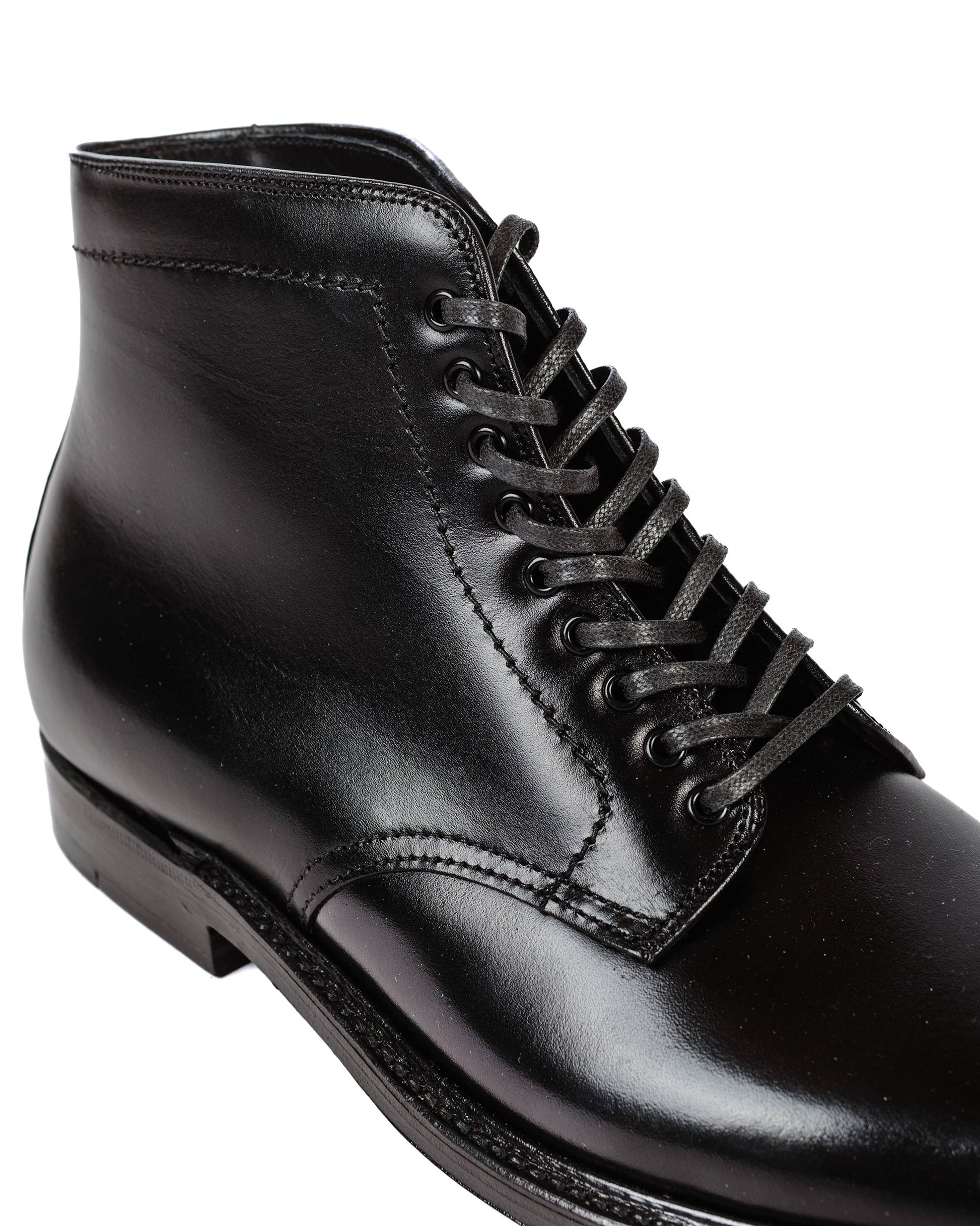 lost & found Alden Alden Plain Toe Boot Black Calfskin G2803