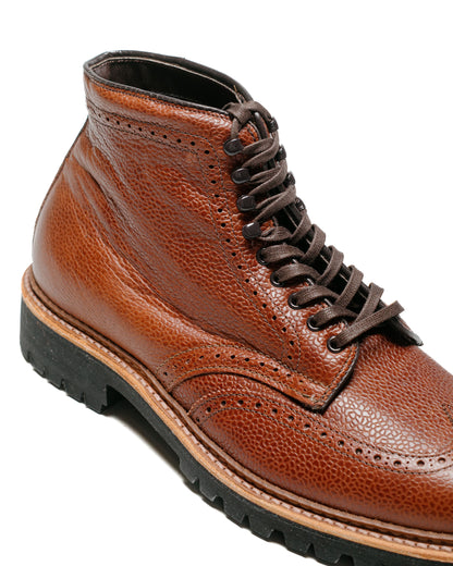 lost & found Alden Alden Short Wing Boot Brown Scotch Grain With Lug Sole