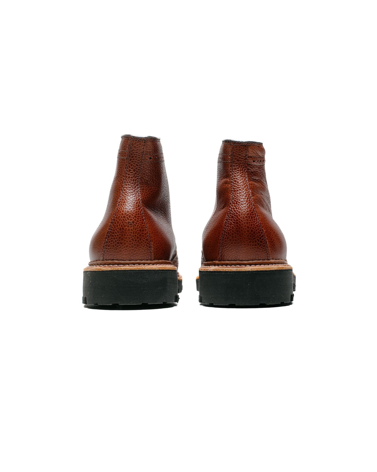 lost & found Alden Alden Short Wing Boot Brown Scotch Grain With Lug Sole