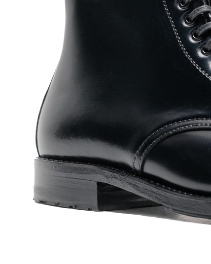 lost & found Alden Alden Straight Tip Boot With Commando Sole Black Shell Cordovan 39625C