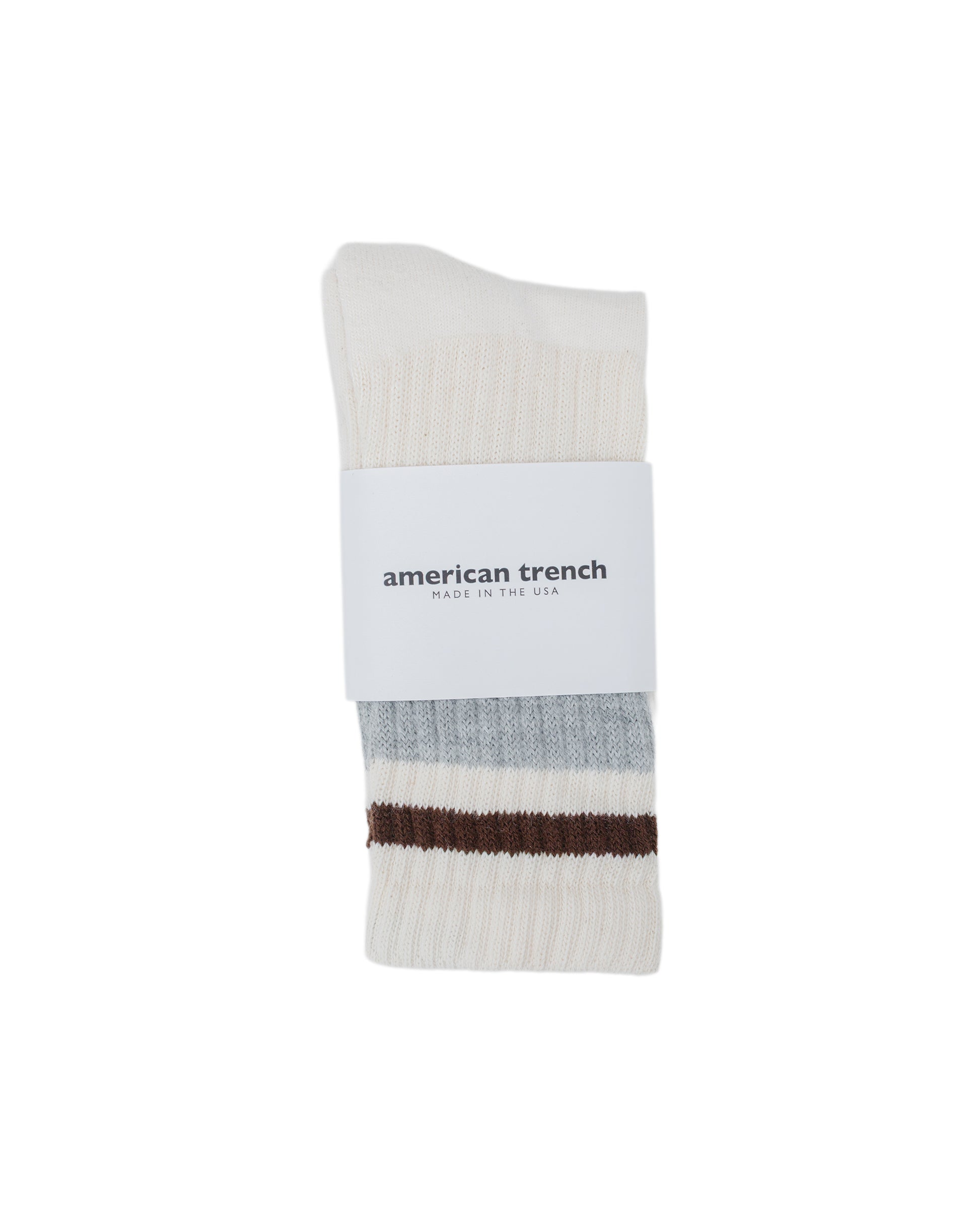 lost & found American Trench American Trench The Retro Stripe Grey Heather/Brown