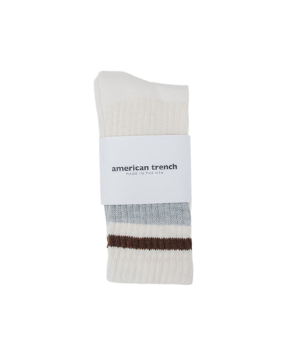 lost & found American Trench American Trench The Retro Stripe Grey Heather/Brown
