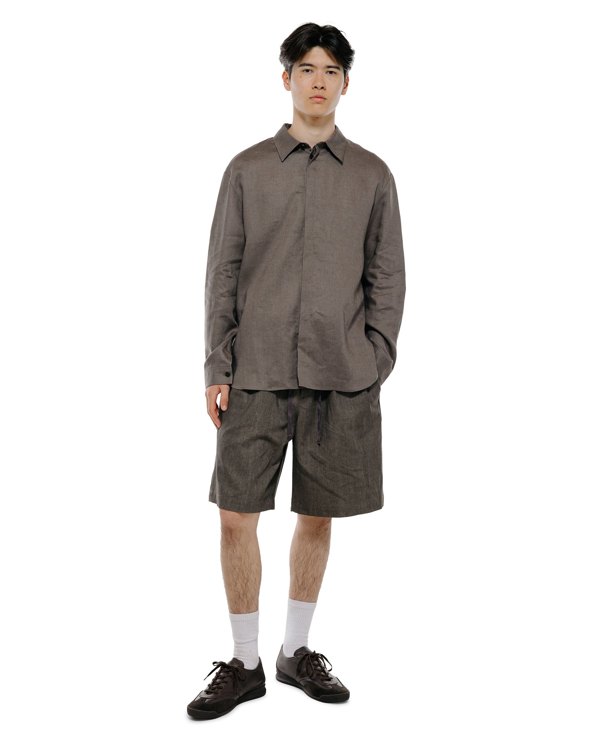 lost & found Amomento Amomento Linen Drawstring Shorts Brown