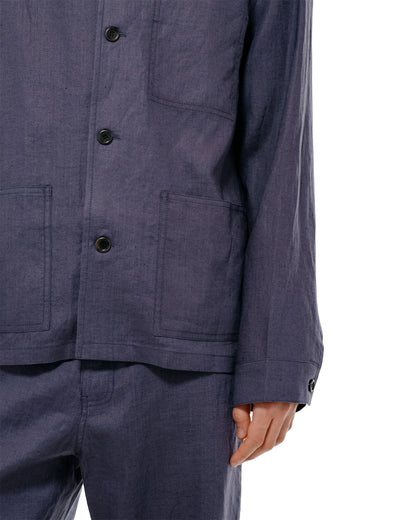lost & found Amomento Amomento Linen Pocket Jacket Blue