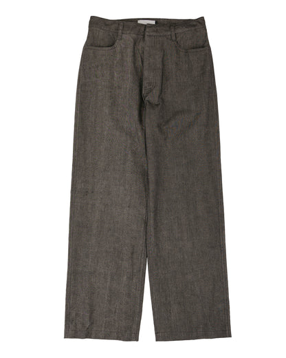 lost & found Amomento Amomento Linen Straight Pants Brown