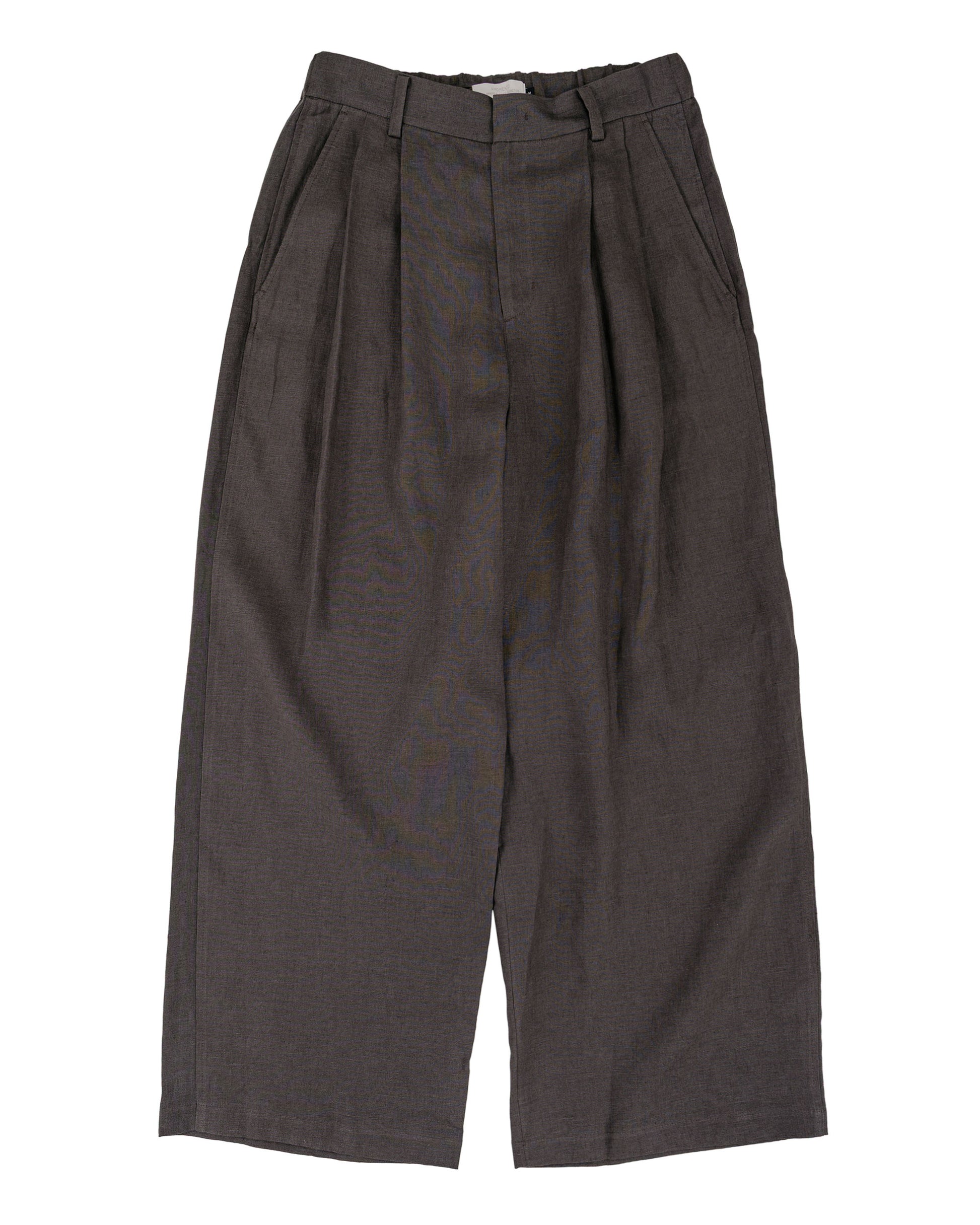 lost & found Amomento Amomento Linen Two Tuck Wide Pants Khaki Grey