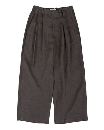 lost & found Amomento Amomento Linen Two Tuck Wide Pants Khaki Grey