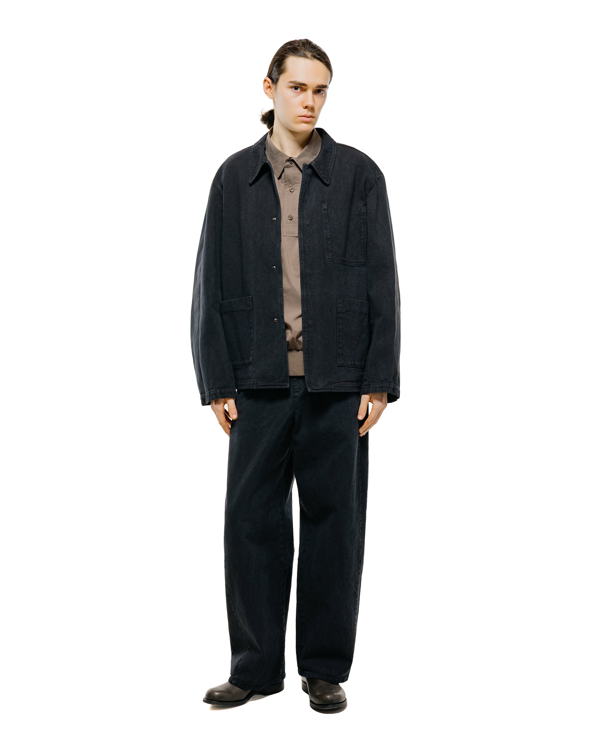 lost & found Amomento Amomento Garments Dyed Curved Seam Denim Black