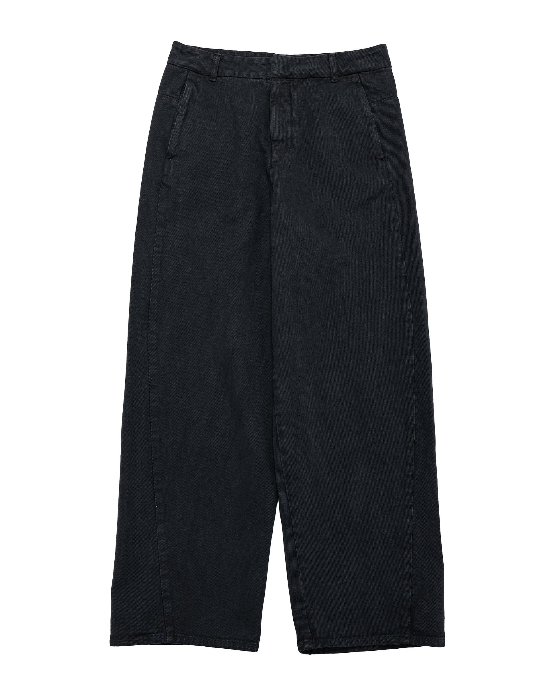 lost & found Amomento Amomento Garments Dyed Curved Seam Denim Black
