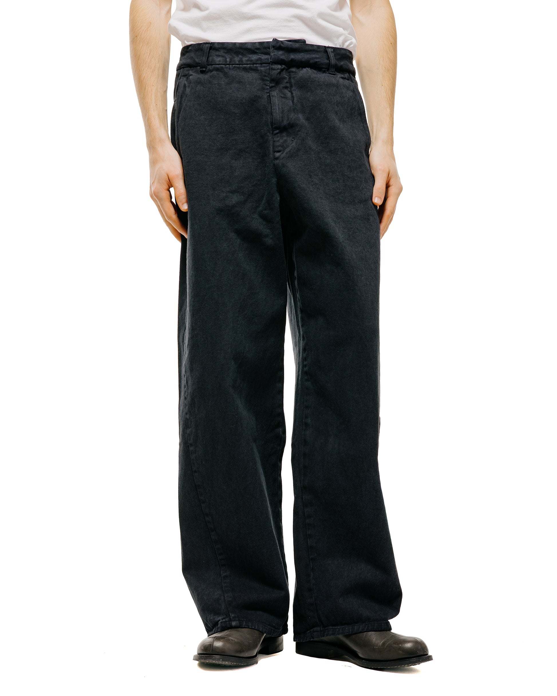 lost & found Amomento Amomento Garments Dyed Curved Seam Denim Black