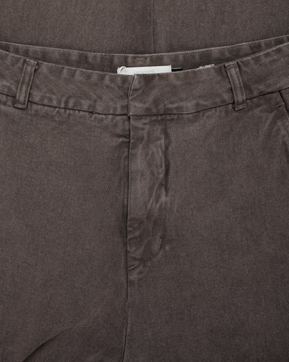 lost & found Amomento Amomento Garments Dyed Curved Seam Denim Brown