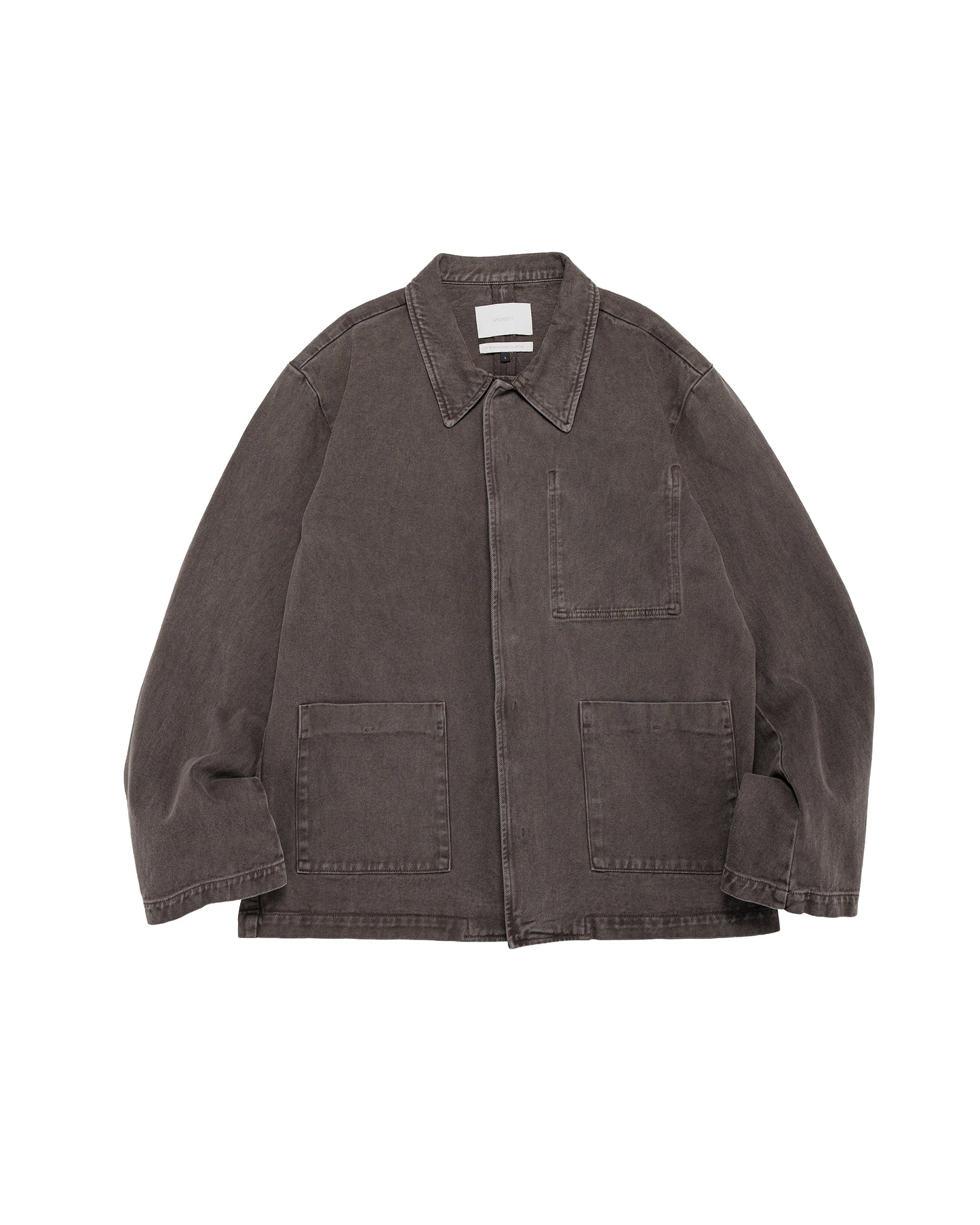 lost & found Amomento Amomento Garments Dyed Pocket Denim Jacket Brown