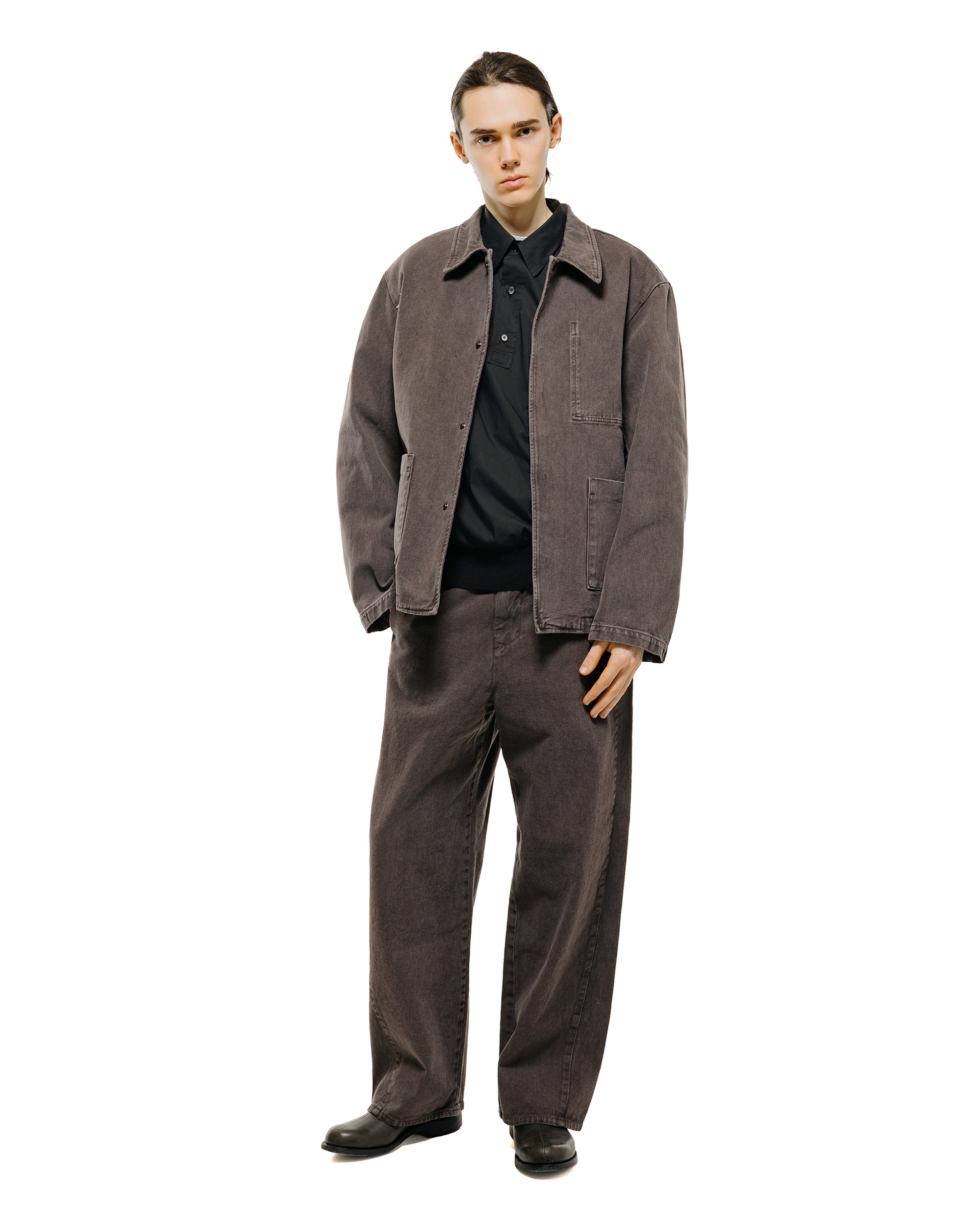 lost & found Amomento Amomento Garments Dyed Pocket Denim Jacket Brown