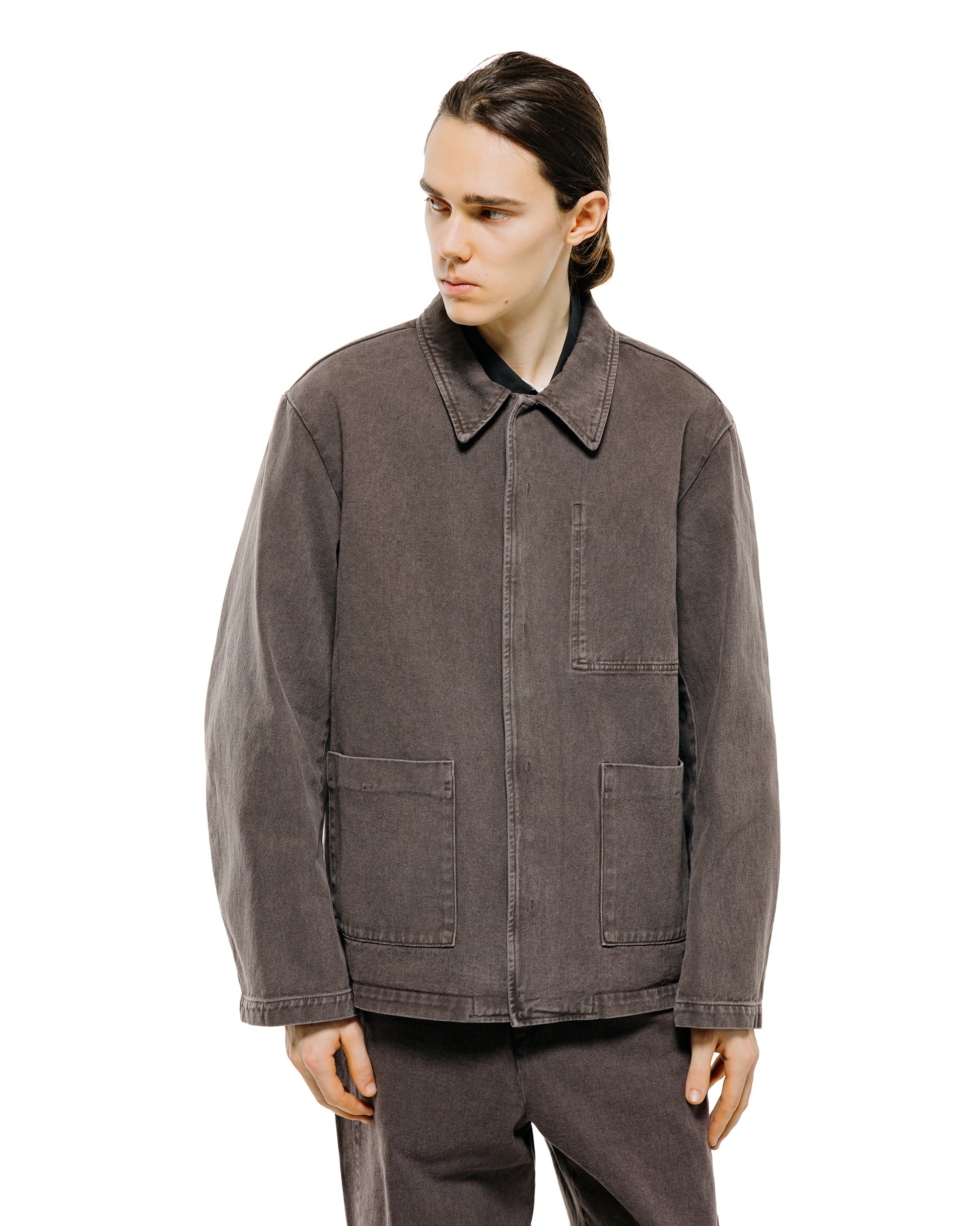 lost & found Amomento Amomento Garments Dyed Pocket Denim Jacket Brown