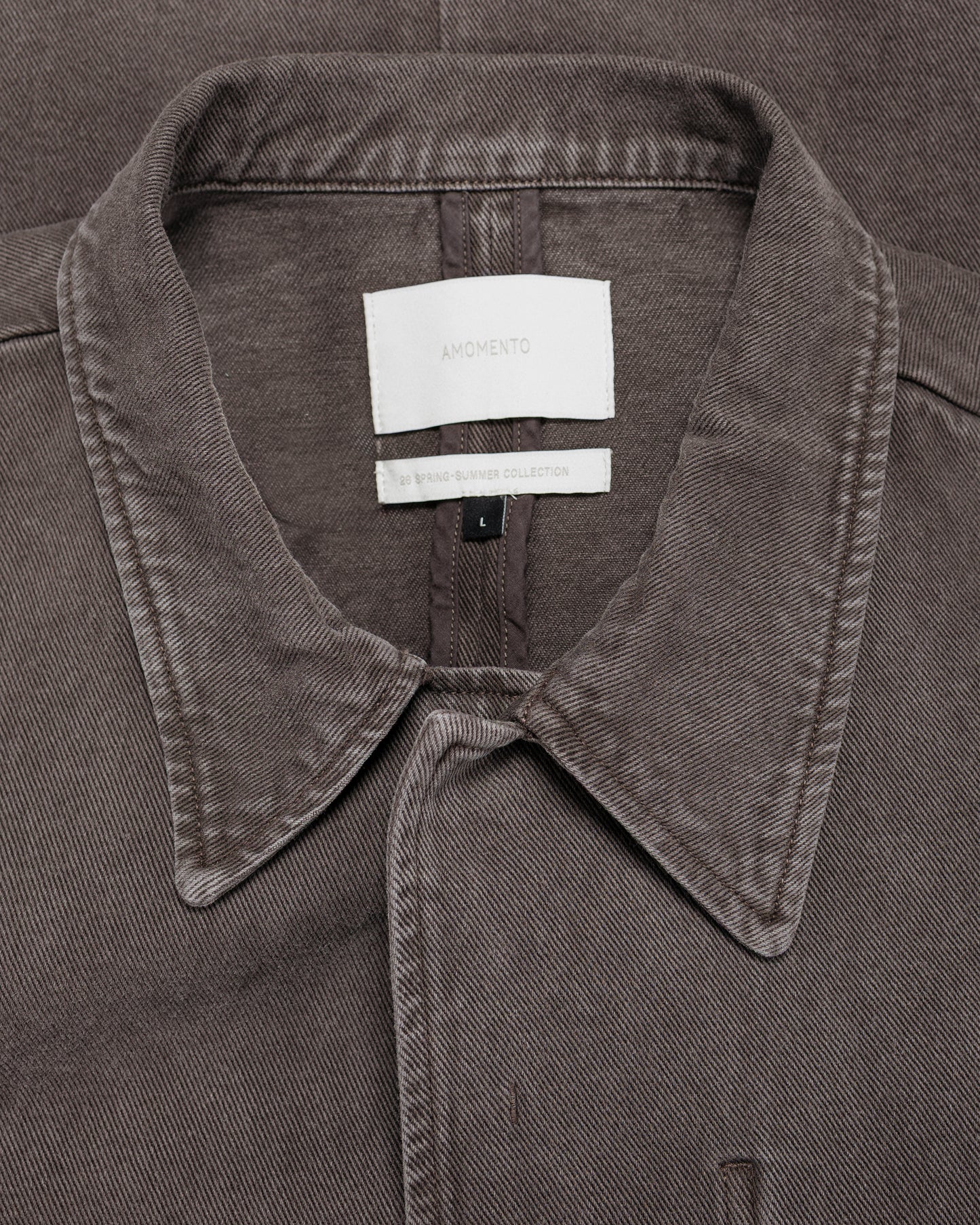 lost & found Amomento Amomento Garments Dyed Pocket Denim Jacket Brown