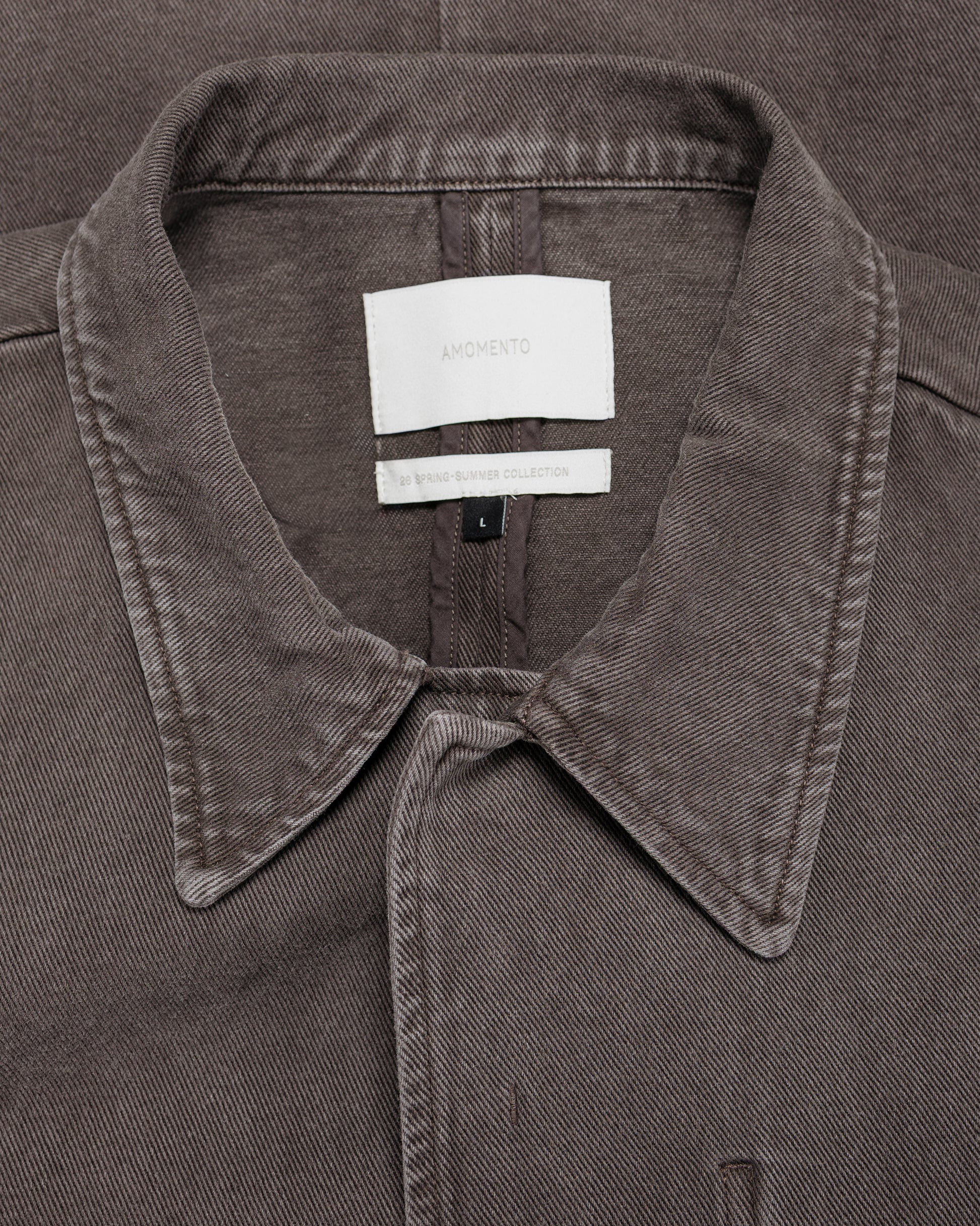 lost & found Amomento Amomento Garments Dyed Pocket Denim Jacket Brown